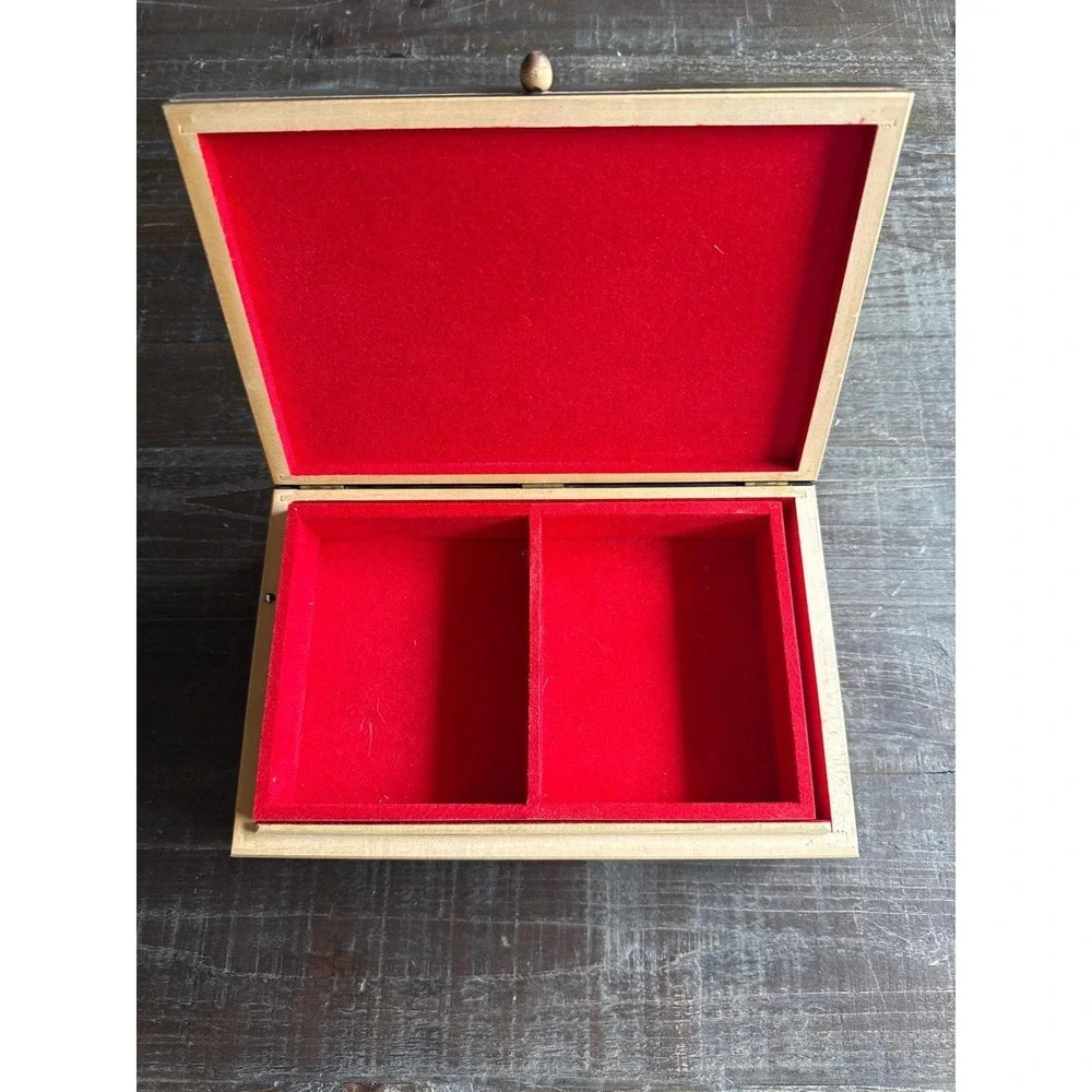 Vintage Black Forest Musical Jewelry Box Swiss‎ Chalet Wood Carving Restoration